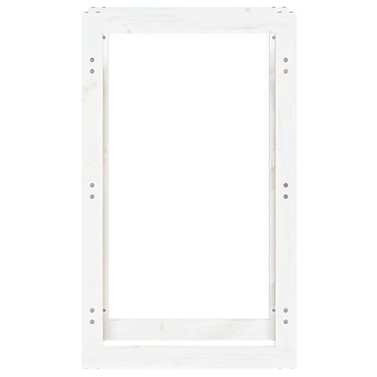 VIDAXL Support pour bois de chauffage Blanc 60x25x100 cm Bois de pin