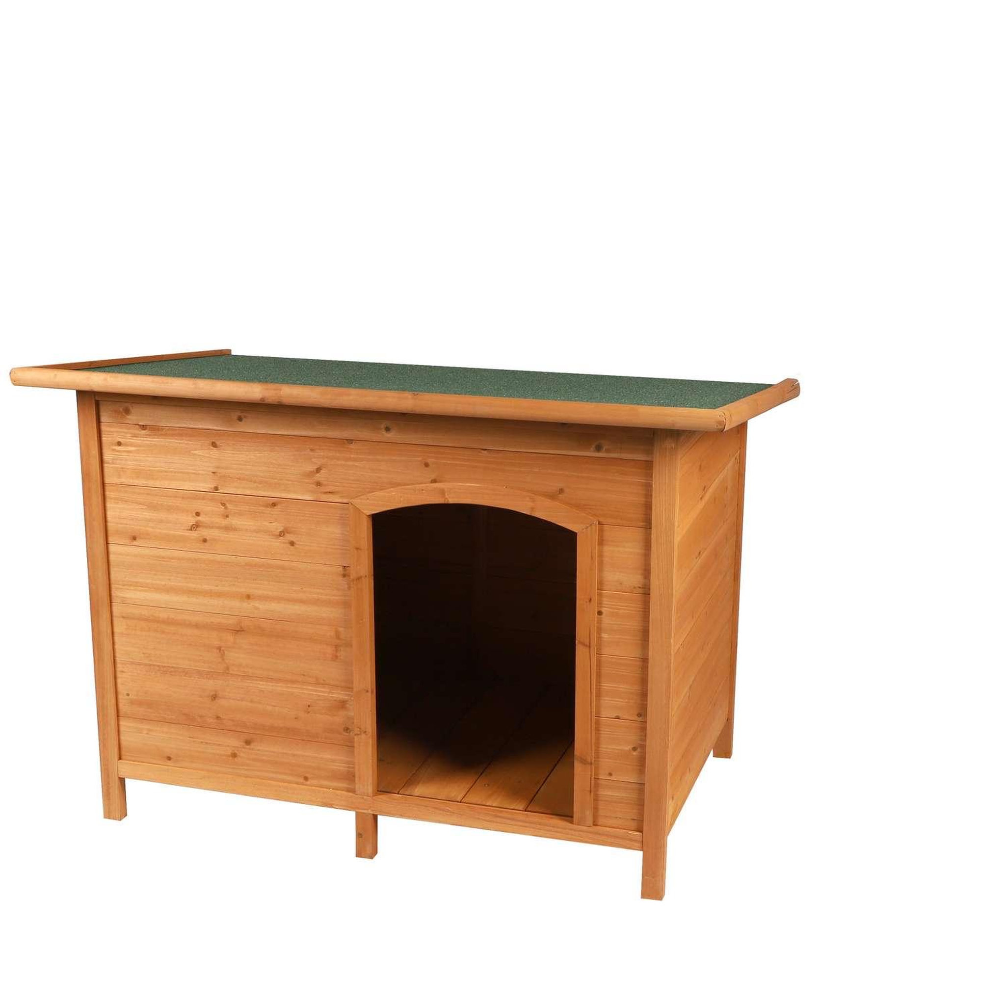 TOILINUX Niche pour chien tao avec toit amovible en bois naturel