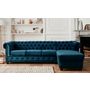 Voir la diapositive 2 : LISA DESIGN William - canapé chesterfield d'angle droit - 4 places - en velours