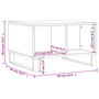 Voir la diapositive 6 : VIDAXL Table basse Chene marron 60x50x36,5 cm Bois d'ingenierie