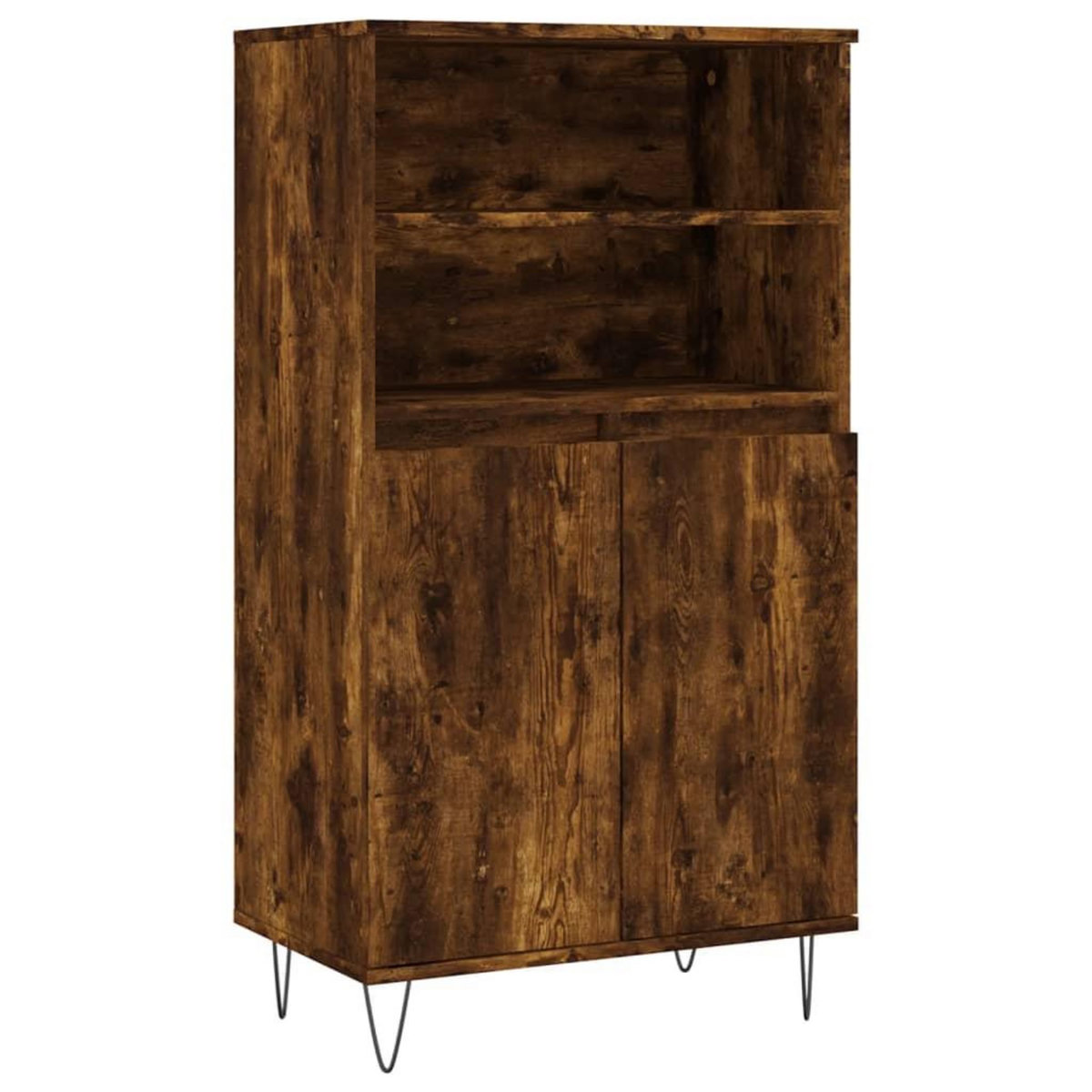 VIDAXL Buffet haut Chene fume 60x36x110 cm Bois d'ingenierie