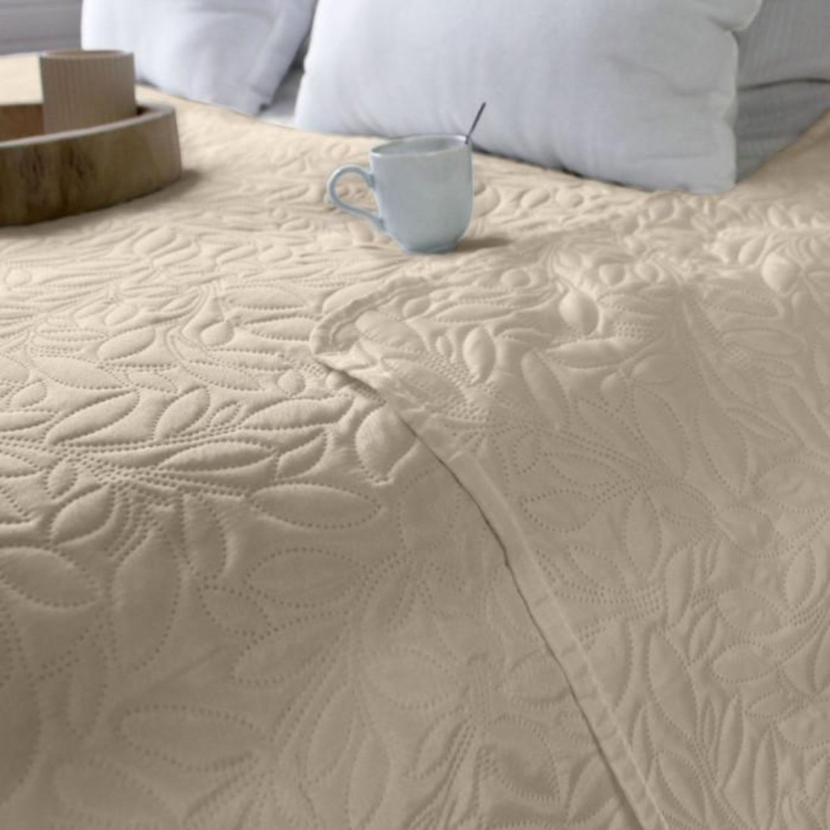 Paris Prix Couvre-lit en Microfibre  Rosa  220x240cm Naturel