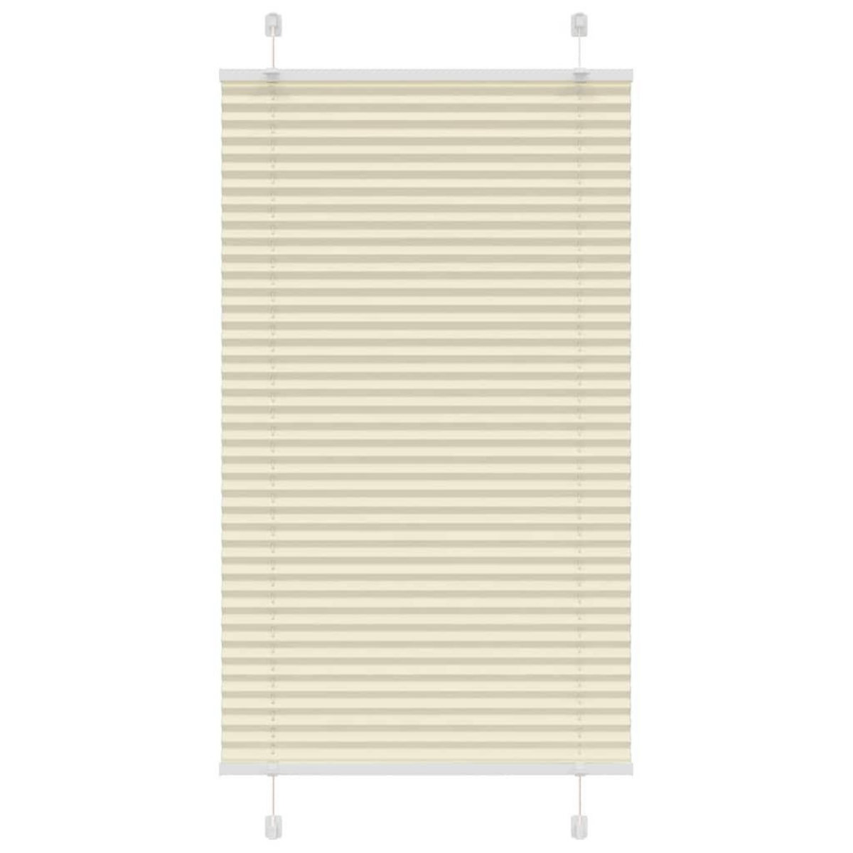 VIDAXL Store plisse creme 80x100 cm largeur du tissu 79,4 cm polyester