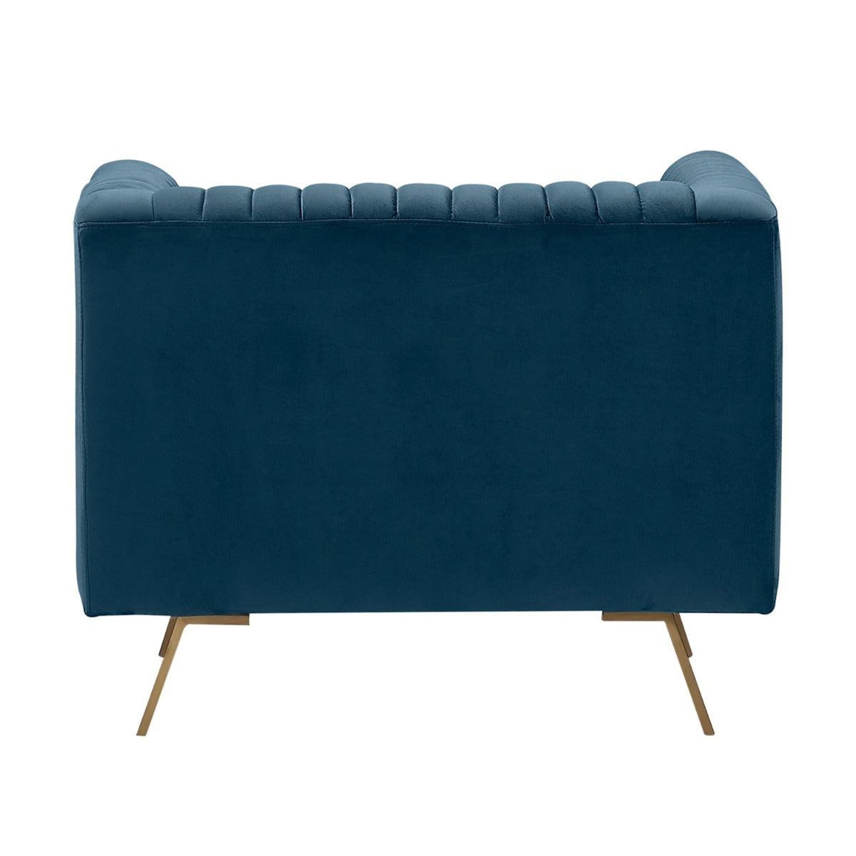 Rendez vous déco Fauteuil en velours bleu foncé-Gatsby