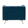 Voir la diapositive 2 : Rendez vous déco Fauteuil en velours bleu foncé-Gatsby
