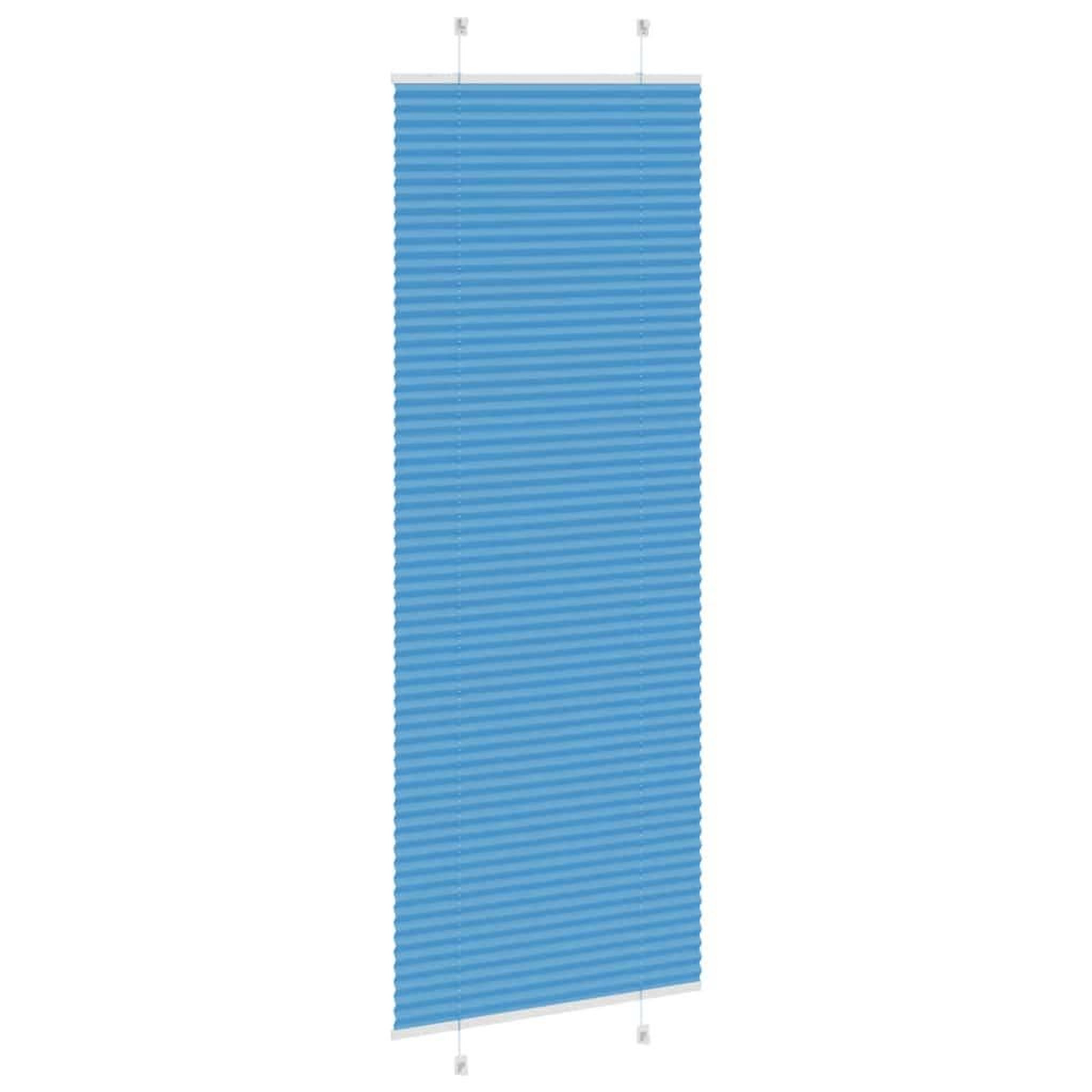 Voir la diapositive 4 : VIDAXL Store plisse bleu 75x200 cm largeur du tissu 74,4 cm polyester