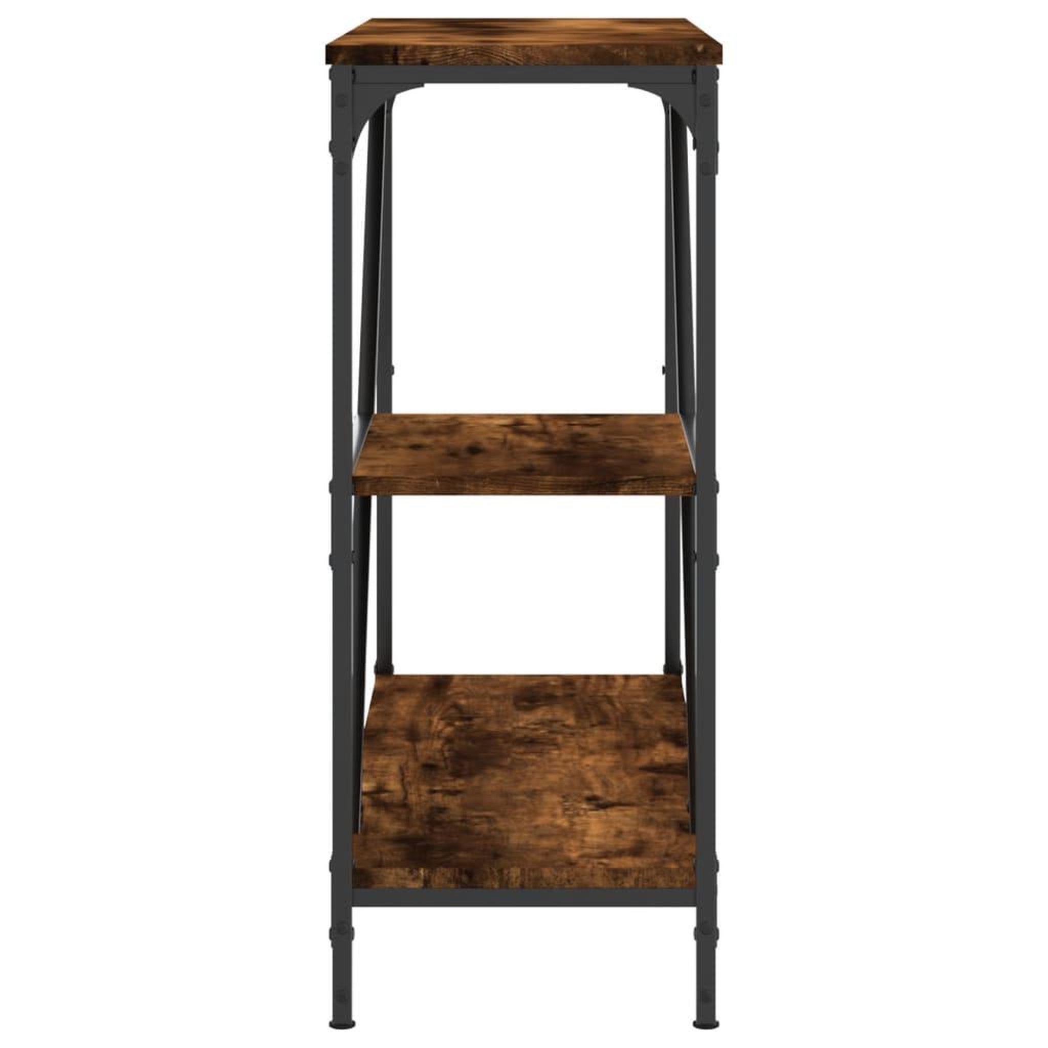 Voir la diapositive 5 : VIDAXL Table console chene fume 88,5x30x75 cm bois d'ingenierie