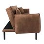 Voir la diapositive 6 : The Home Deco Factory Canapé convertible effet cuir Grimstad - 3 Places - Marron