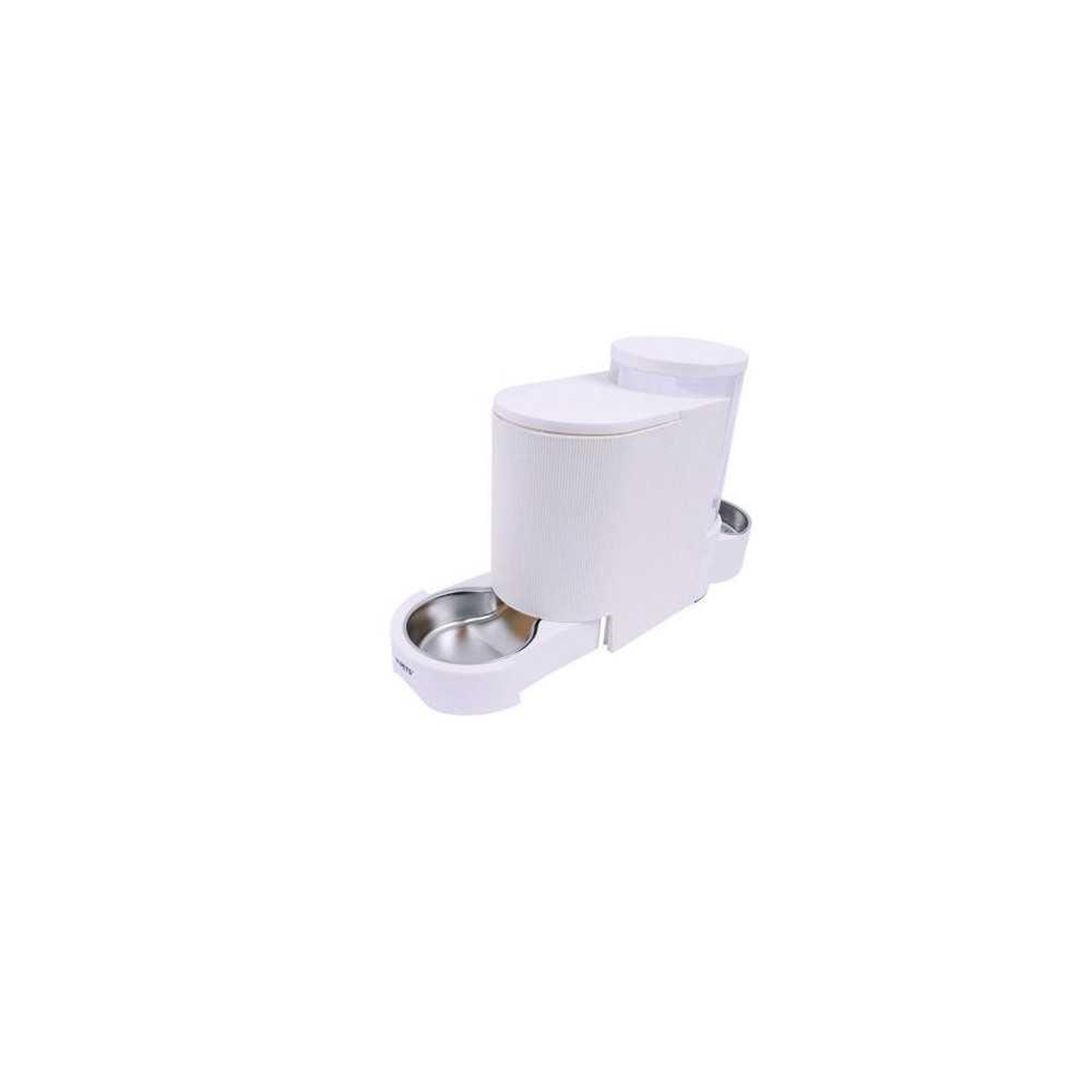 Voir la diapositive 3 : M PETS Distributeur Croquettes & Eau - M PETS - DUPLO - 1.3 kg / 3 L - 40 x 16.2 x 29.1 cm - Blanc