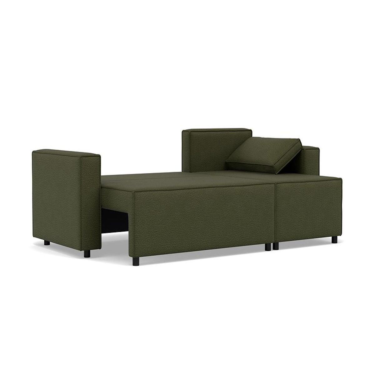 BEST MOBILIER Jonas - canapé d'angle réversible 4 places convertible avec coffre en tissu texturé