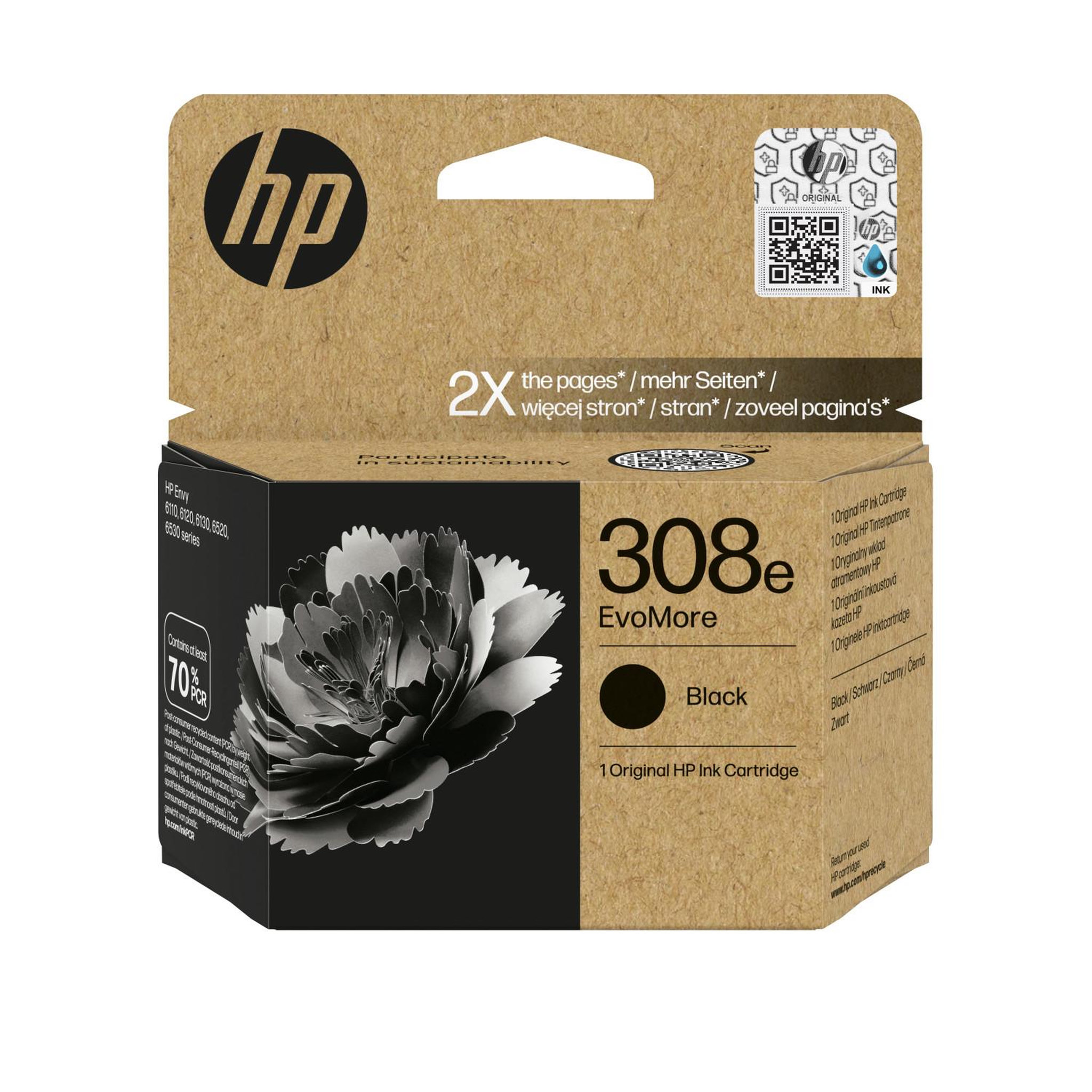 HP Hp 308e cartouche d'encre authentique noir evomore