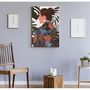 Voir la diapositive 5 : Paris Prix Toile Imprimée Déco  Lady Jungle Dos  80x120cm Multicolore