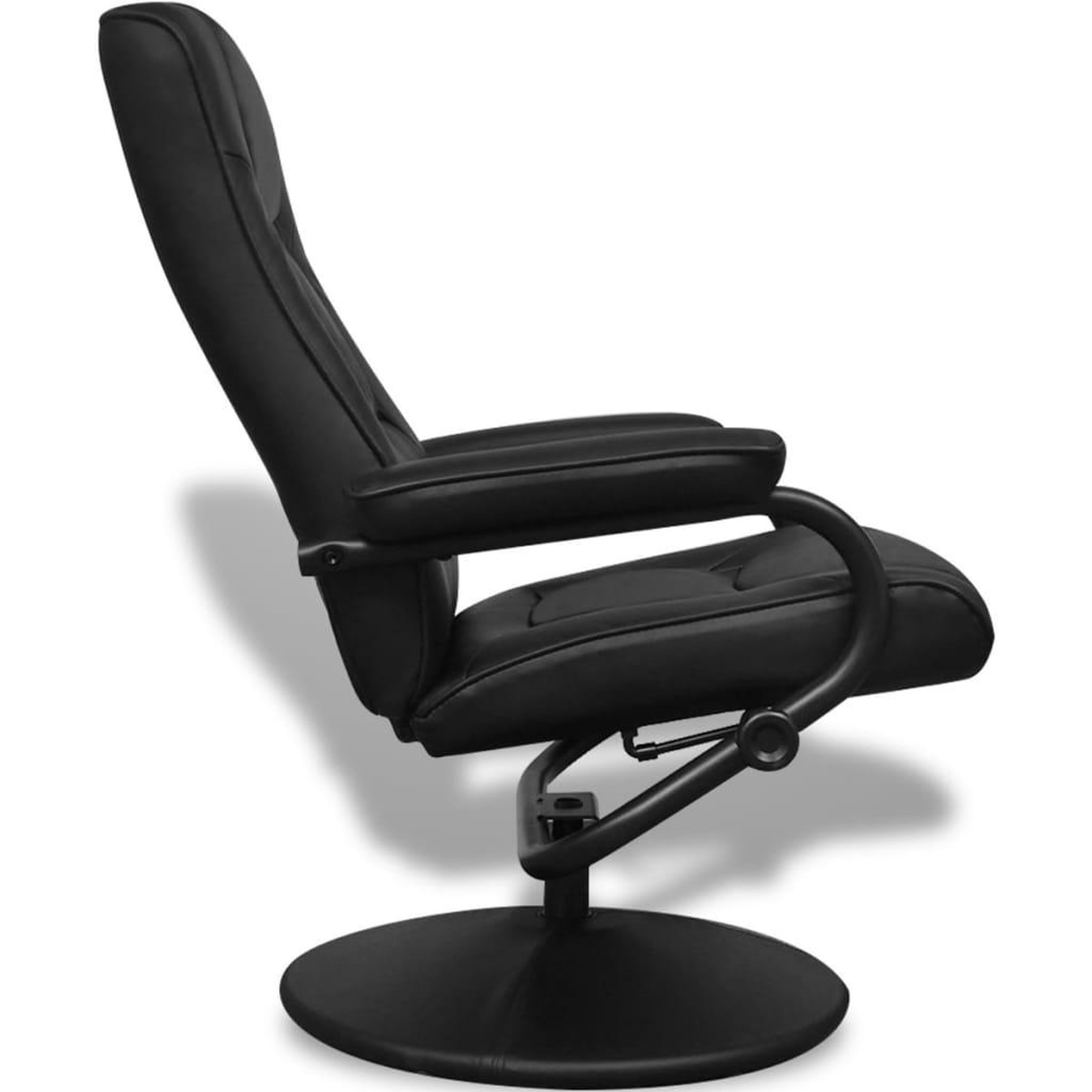 Voir la diapositive 4 : VIDAXL Fauteuil tv avec repose-pied noir similicuir