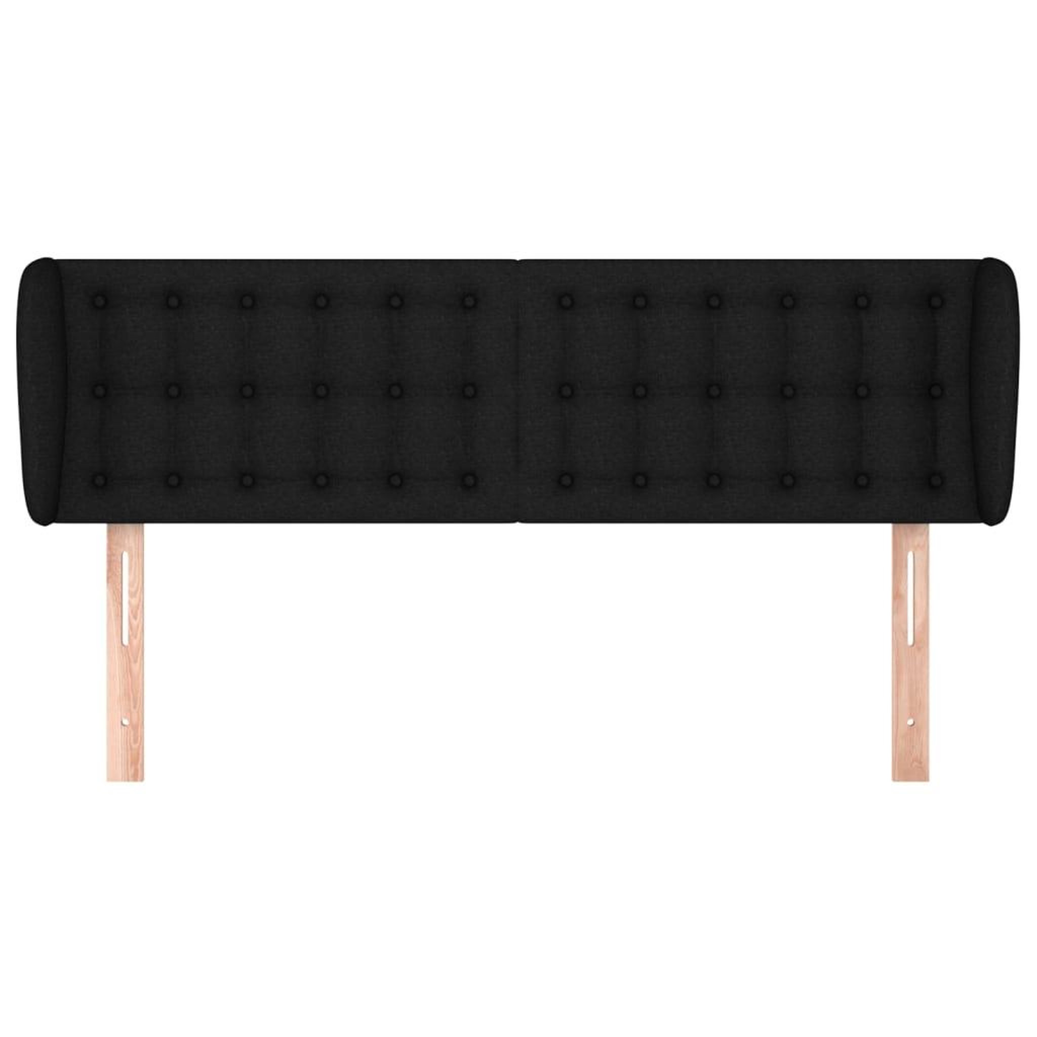 Voir la diapositive 3 : VIDAXL Tete de lit avec oreilles Noir 147x23x78/88 cm Tissu