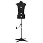 VIDAXL Mannequin de robe ajustable pour femme Noir S Taille 33-40