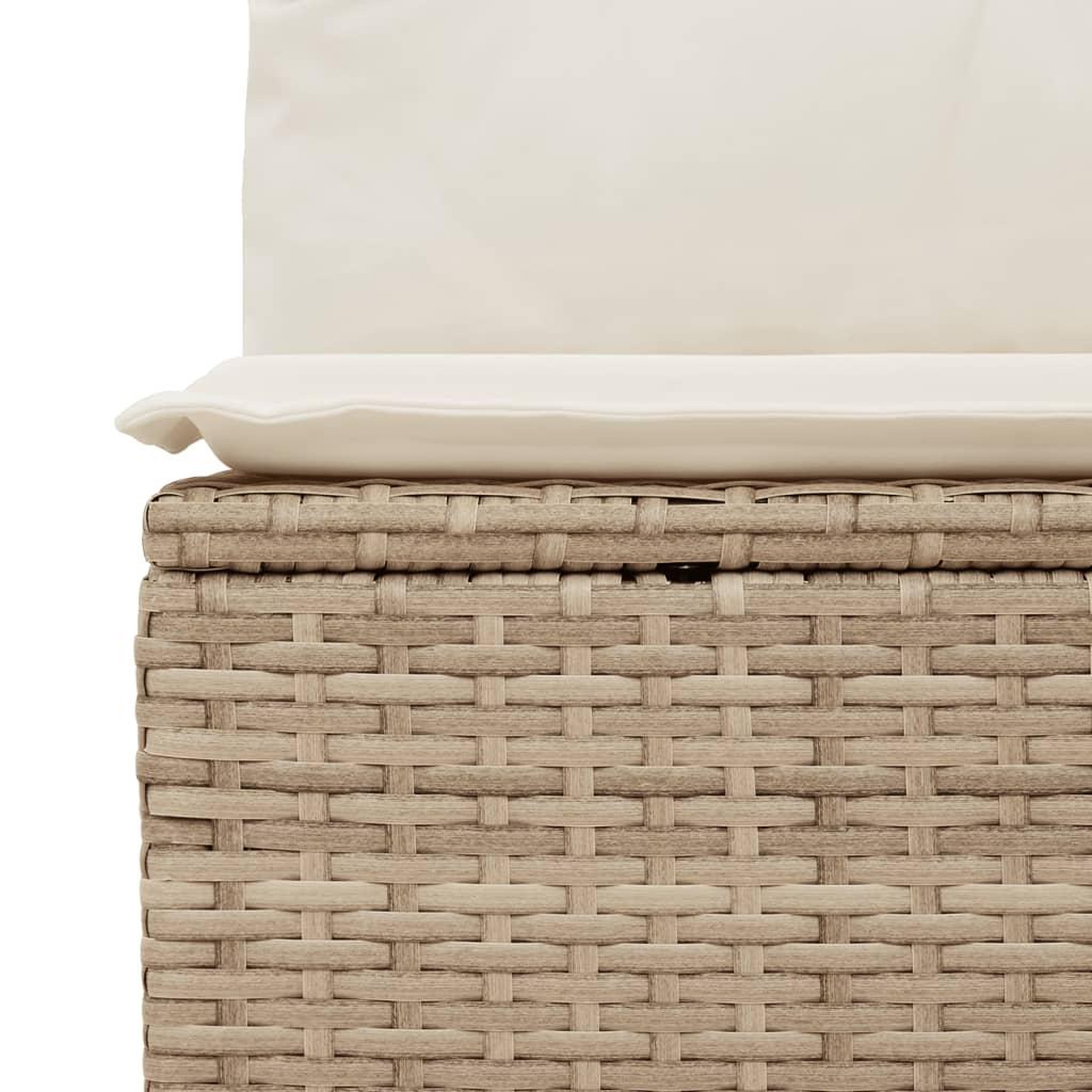 Voir la diapositive 4 : VIDAXL Salon de jardin avec coussins 9 pcs beige resine tressee