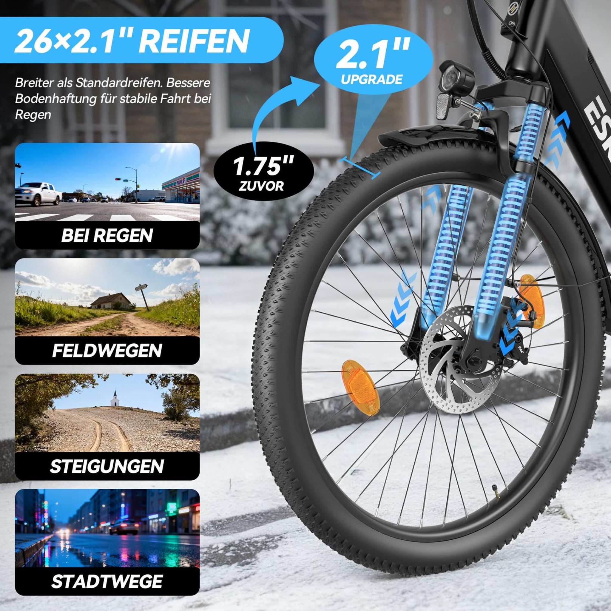 Voir la diapositive 6 : ESKUTE Vélo électrique Eskute C100 Plus