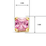 Voir la diapositive 4 : L'ATELIER D'AZUR Boucles d'Oreilles Or 18 Carats 750/000 - Zirconiums Roses