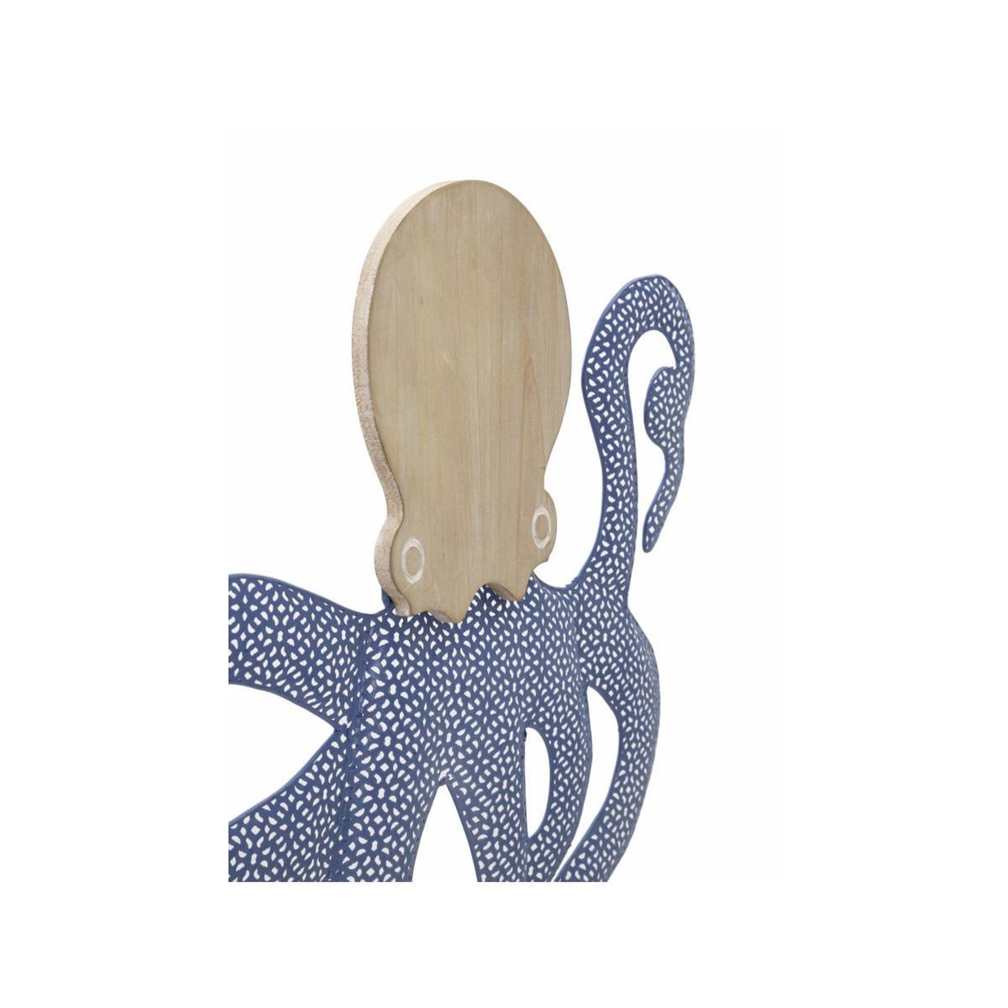 Voir la diapositive 2 : Paris Prix Décoration murale en métal  pieuvre  57cm naturel & bleu