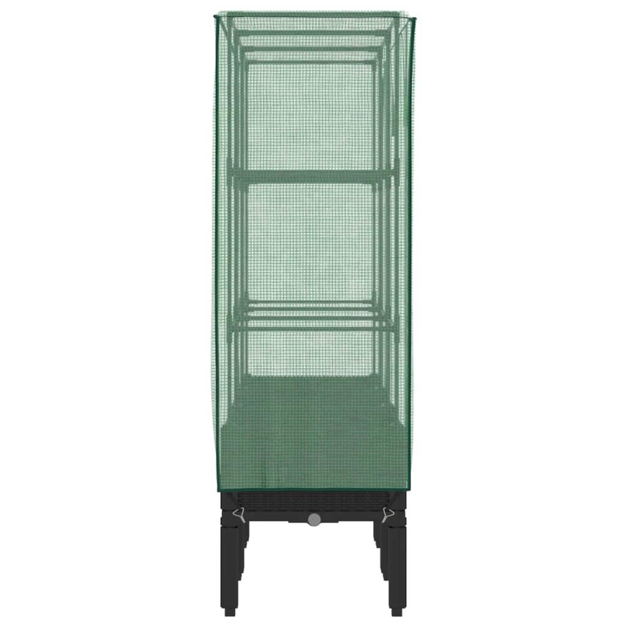 Voir la diapositive 5 : VIDAXL Jardiniere surelevee avec housse aspect rotin 120x40x140 cm