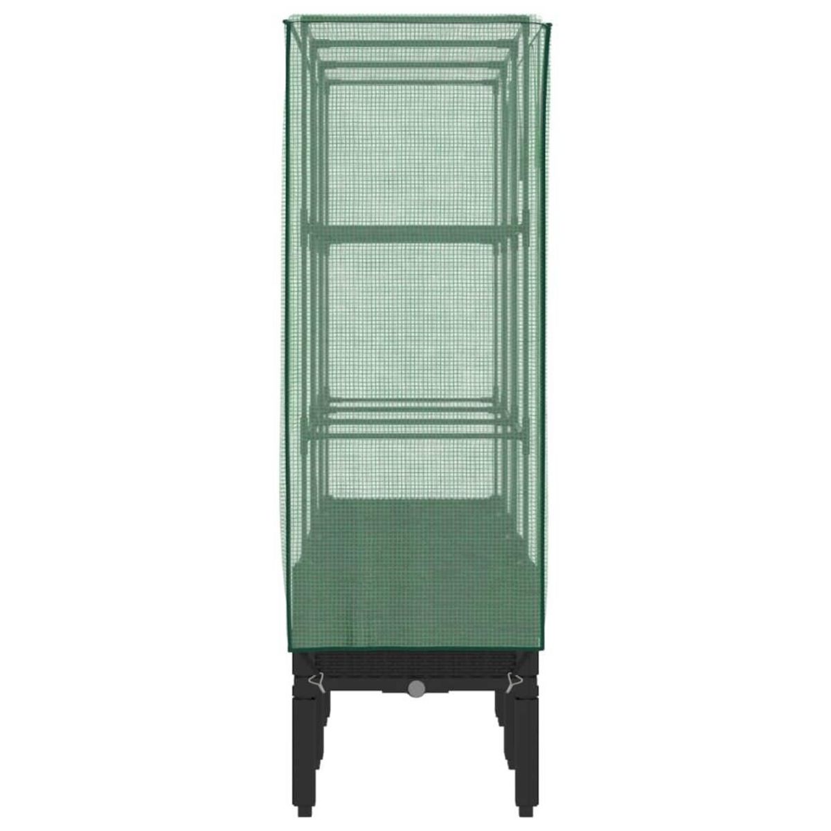 VIDAXL Jardiniere surelevee avec housse aspect rotin 120x40x140 cm