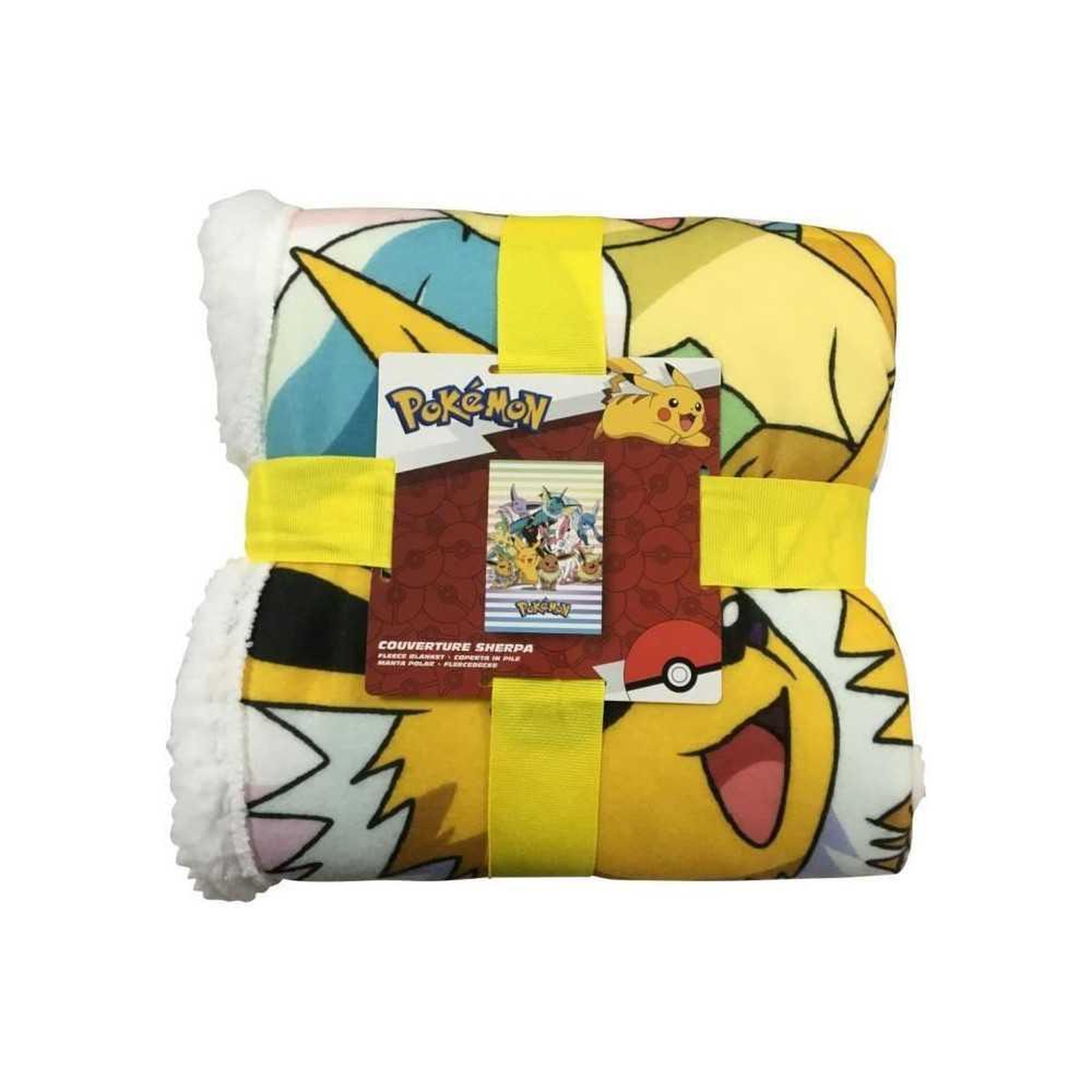 Voir la diapositive 2 : Pokemon Couverture Sherpa - POKEMON - Evolutions - 100 x 150 cm