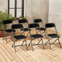 Voir la diapositive 4 : SWEEEK Chaises de réception pliantes – Fiesta – 6 chaises d'appoint en plastique gris foncé et métal