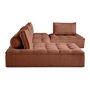 Voir la diapositive 4 : BEST MOBILIER Marisol - canapé panoramique modulable 7 places - velours texturé