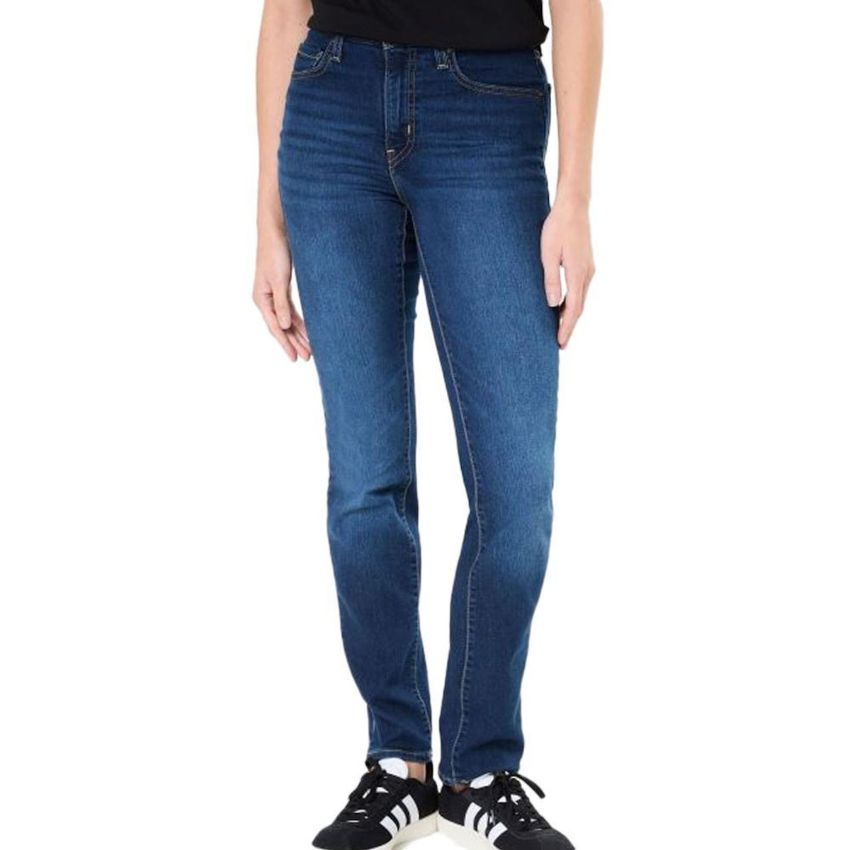 Levi's Jean 724 Slim Bleu foncé Femme Levi's Rise Straight Chelsea