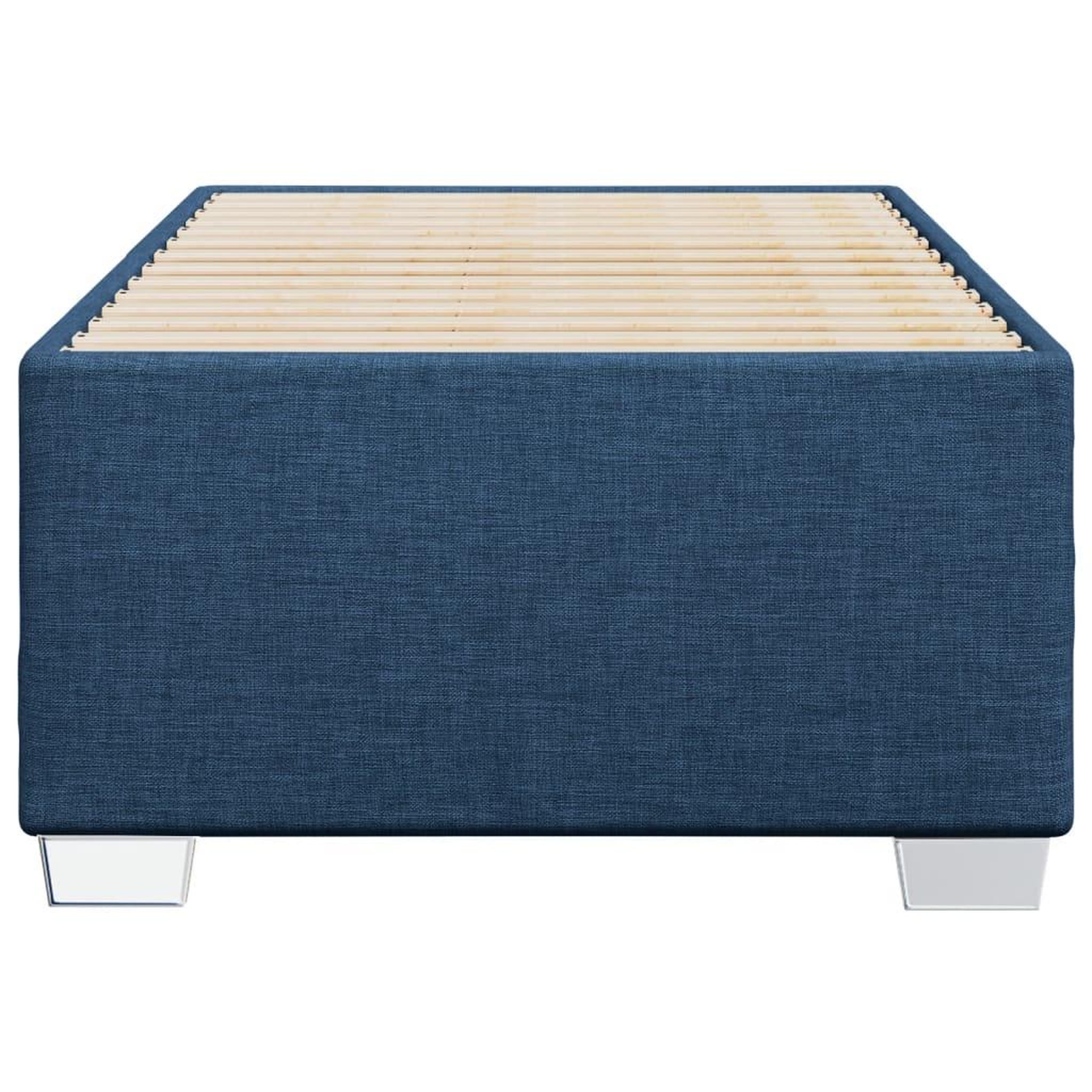 Voir la diapositive 4 : VIDAXL Cadre de lit sans matelas bleu 100x200 cm tissu