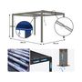 Voir la diapositive 4 : Habitat et Jardin Pergola bioclimatique  Windsor  - 3 x 4 m - Taupe