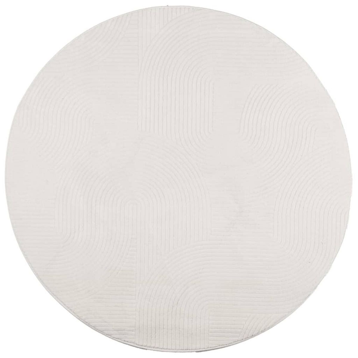 VIDAXL Tapis IZA poils courts style scandinave creme Ø 80 cm