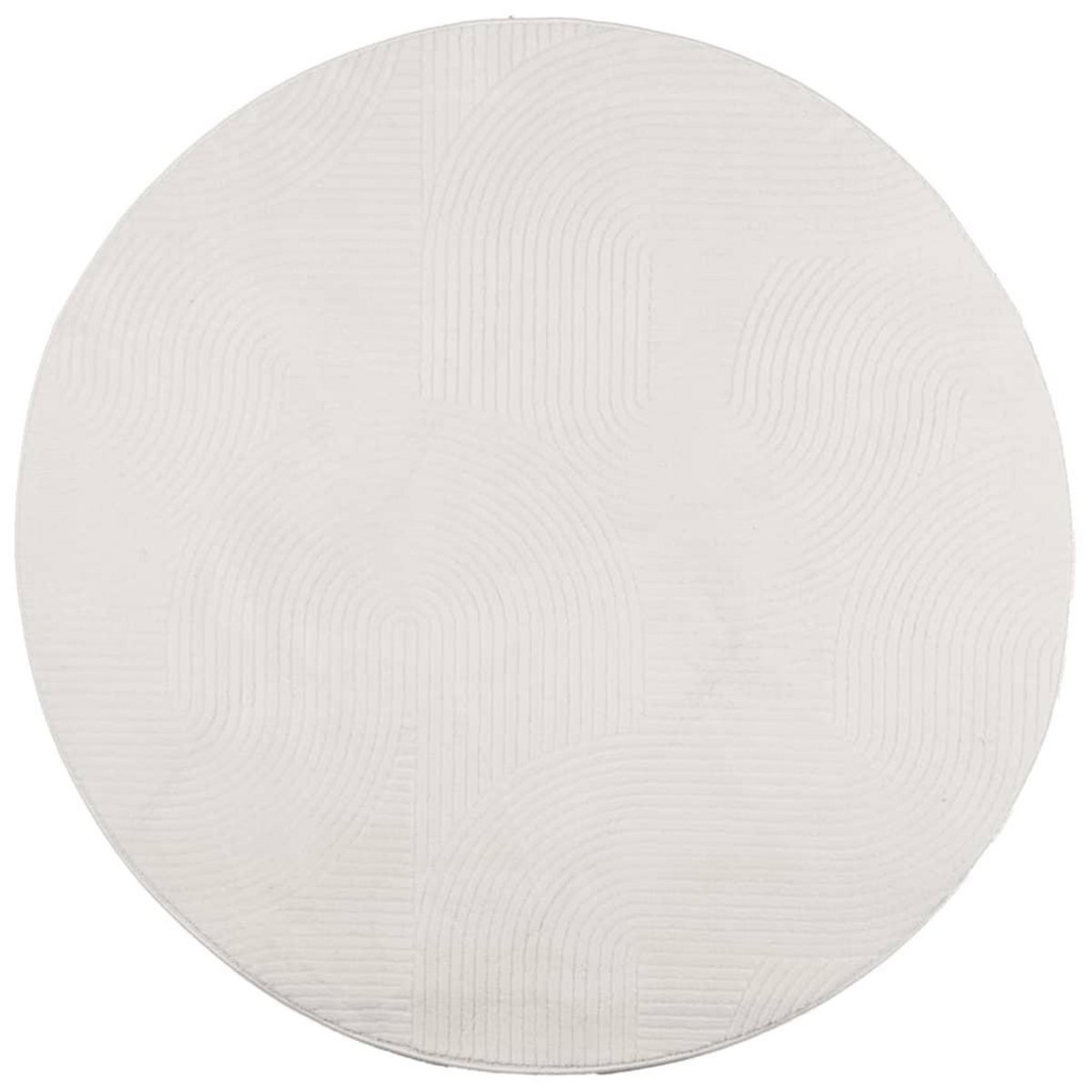 VIDAXL Tapis IZA poils courts style scandinave creme Ø 80 cm