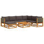 Voir la diapositive 2 : VIDAXL Salon de jardin avec coussins 8 pcs bois massif d'acacia