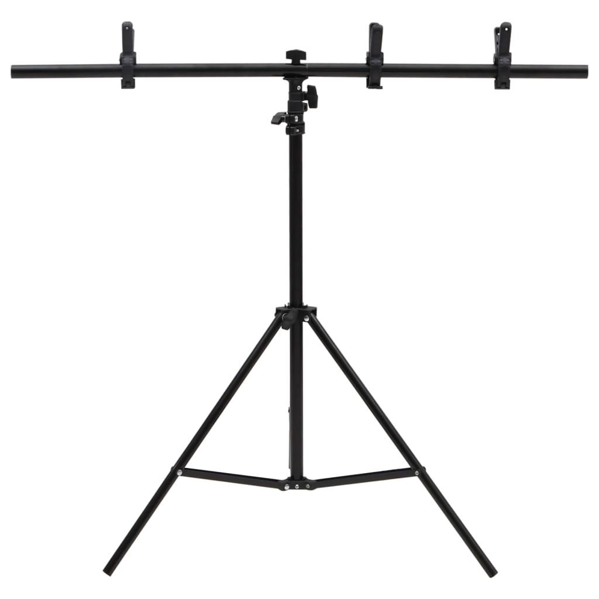 Voir la diapositive 3 : VIDAXL Support de fond en forme de T Noir 91x60x(70-200) cm