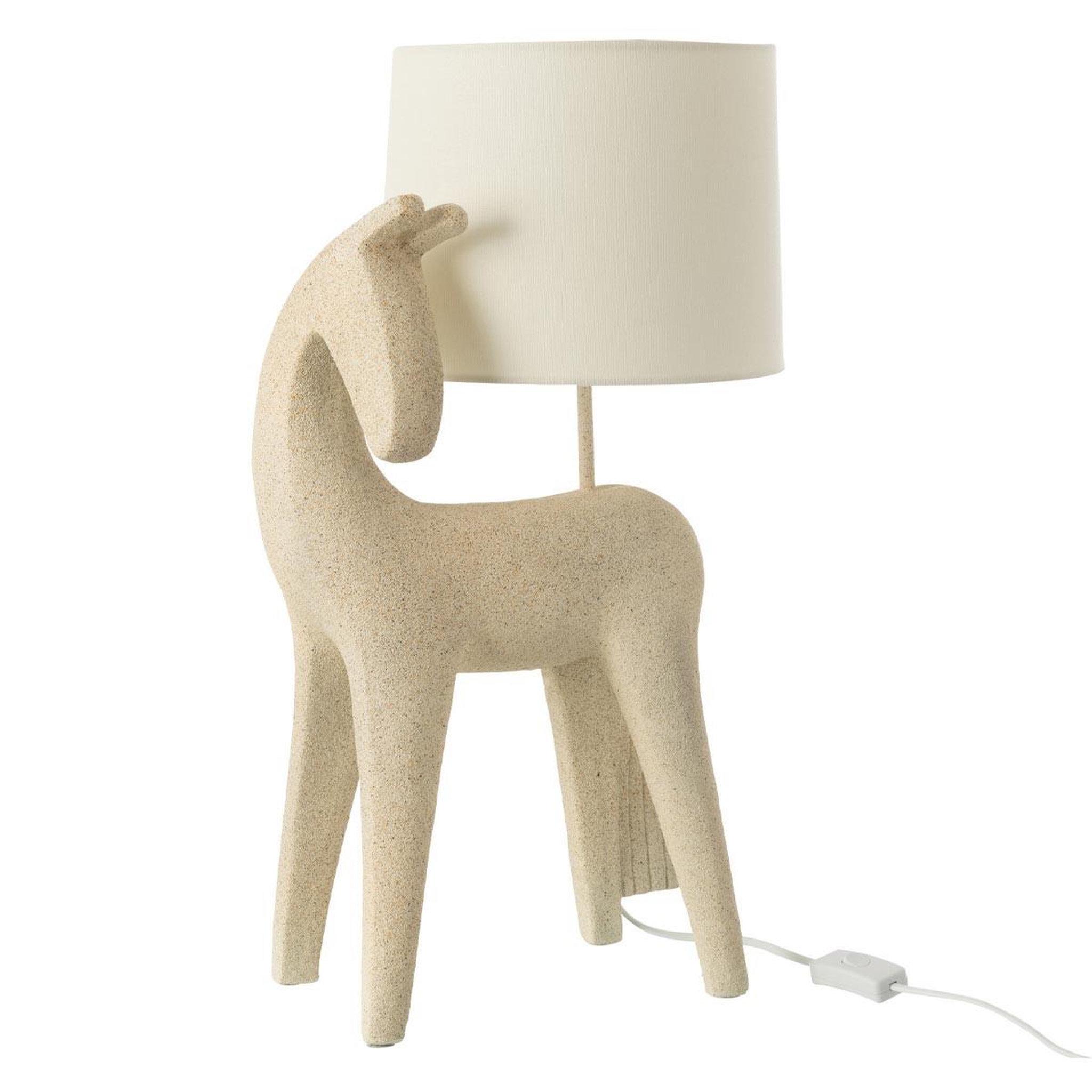 J-LINE Lampe à poser cheval  morris  56cm beige