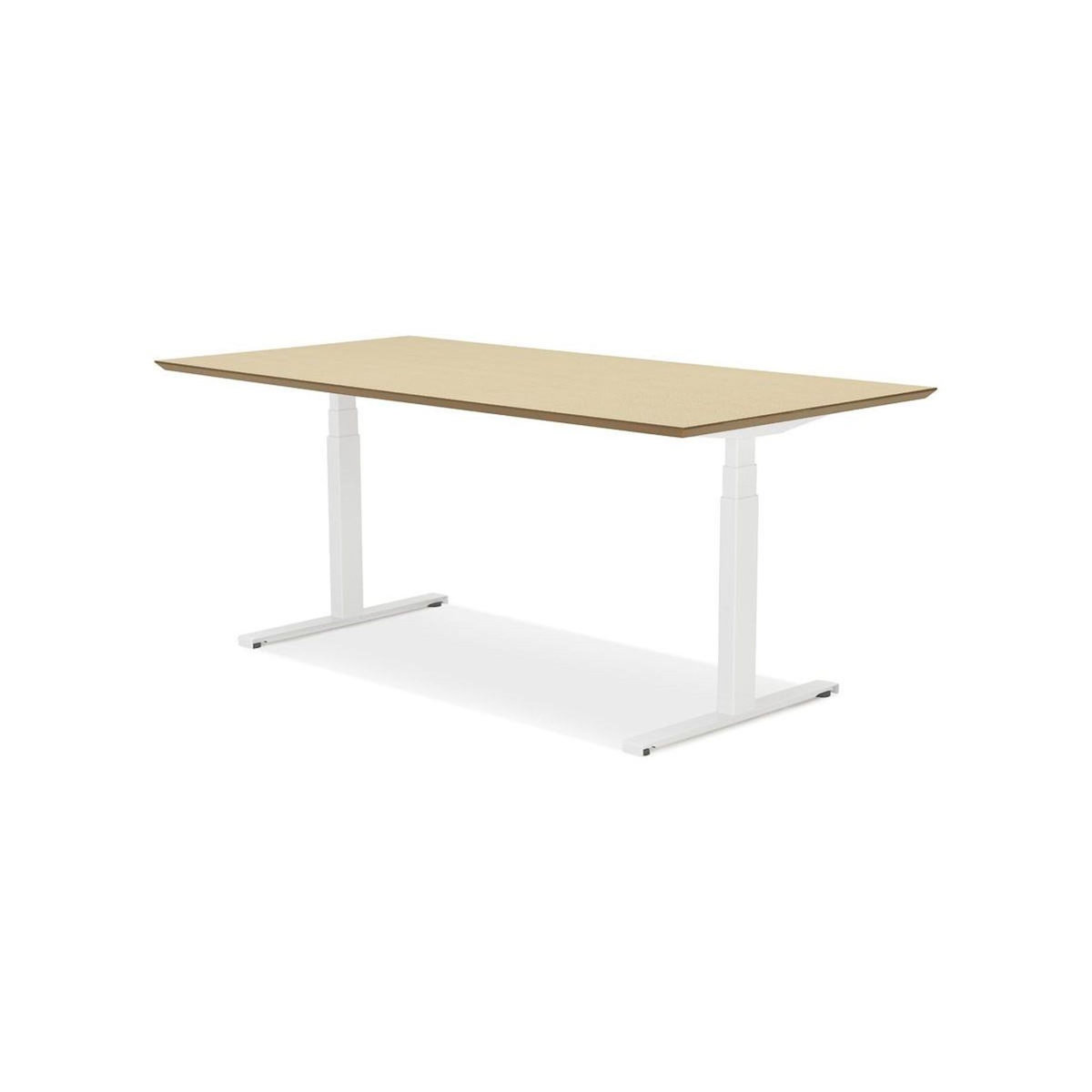 Paris Prix Bureau Électronique Ergonomique  Kio  180cm Chêne & Blanc