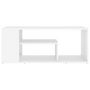 Voir la diapositive 4 : VIDAXL Table basse blanc 100x50x40 cm bois d ingénierie