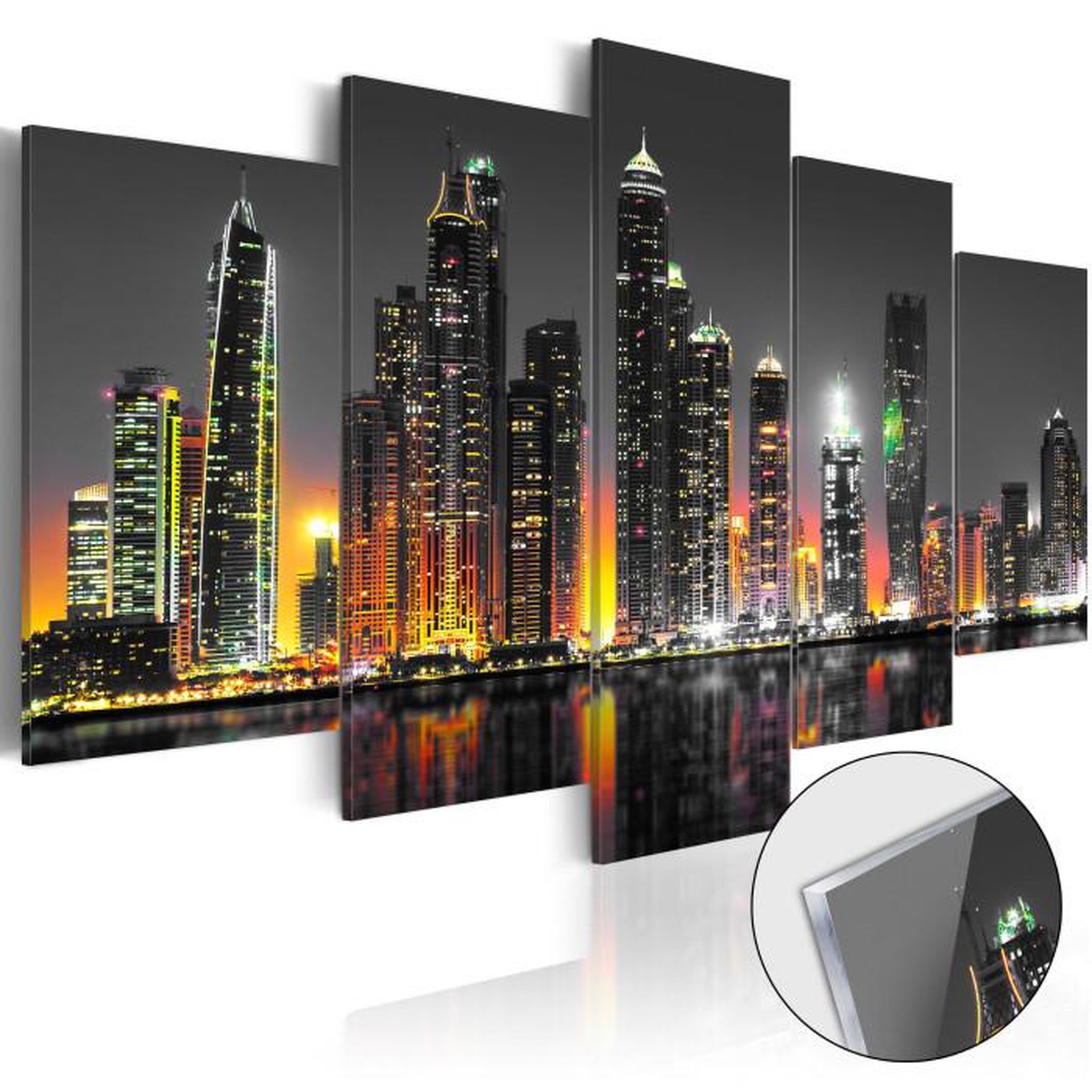 Paris Prix Tableau sur Verre Acrylique  Desertic City. Coloris disponibles : Multicolore