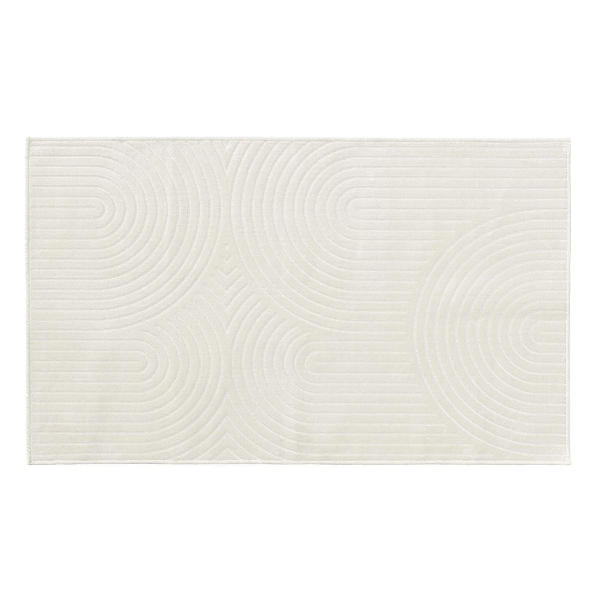 Douceur d'Intérieur Tapis déco imprimé  geode  68x110cm naturel