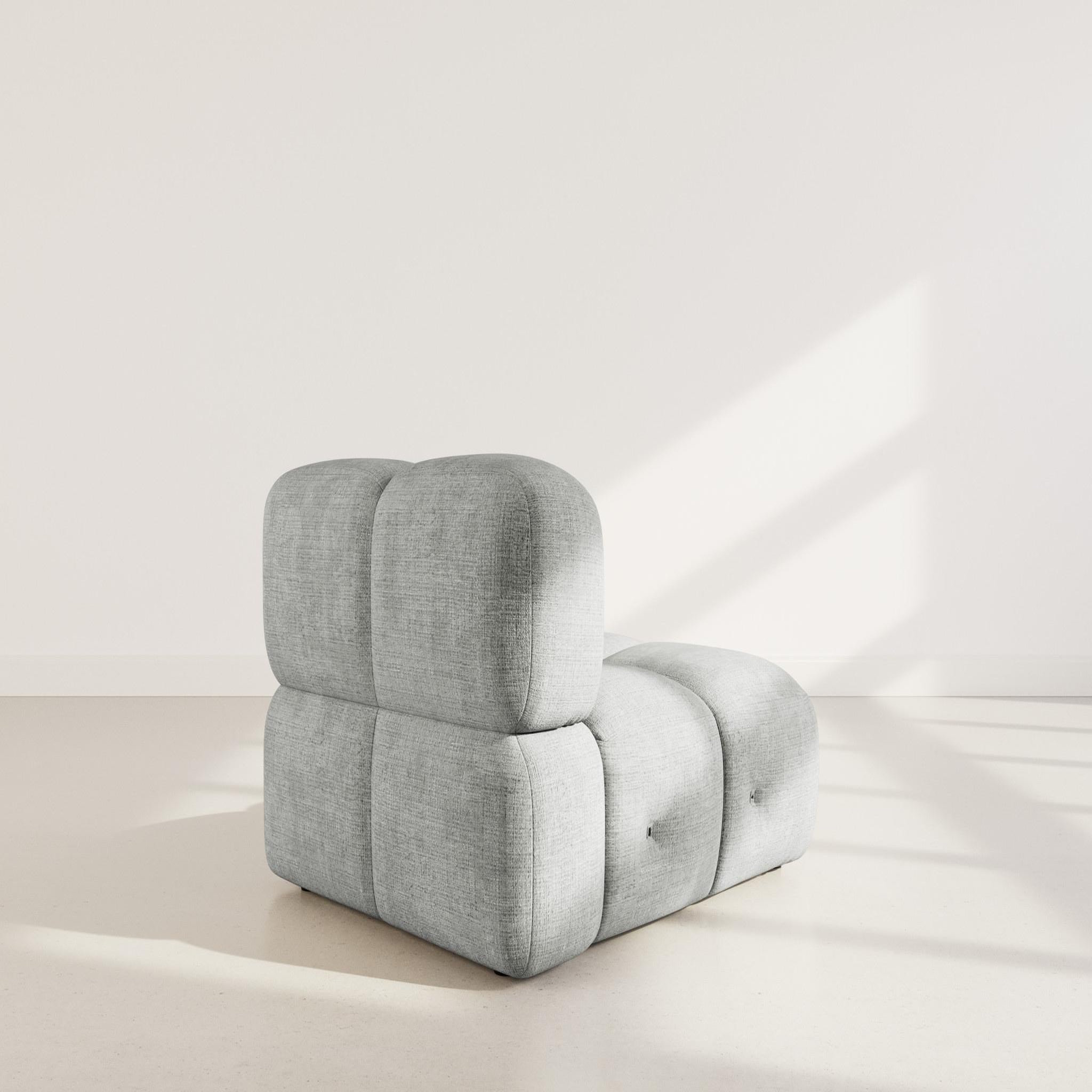 Voir la diapositive 5 : LISA DESIGN Grace - module d'assise en velours texturé