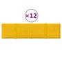 Voir la diapositive 2 : VIDAXL Panneaux muraux 12 pcs Jaune 60x15 cm Velours 1,08 m^2