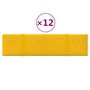 Voir la diapositive 2 : VIDAXL Panneaux muraux 12 pcs Jaune 60x15 cm Velours 1,08 m^2
