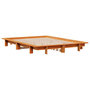 Voir la diapositive 3 : VIDAXL Cadre de lit sans matelas cire marron 135x190cm bois pin massif