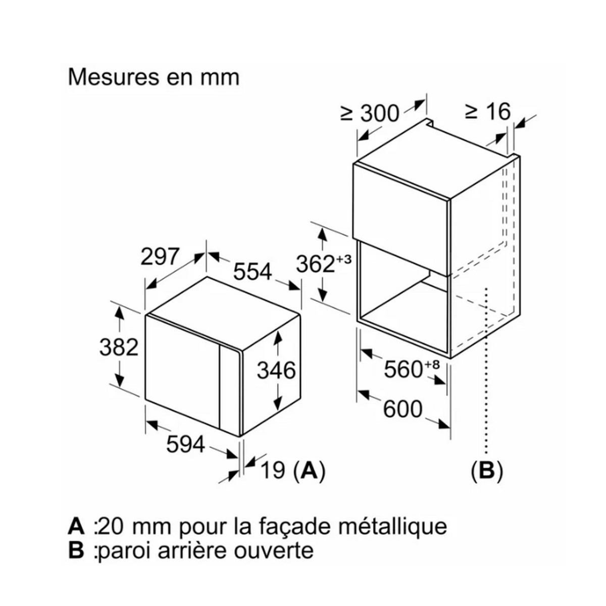 Siemens Micro ondes encastrable BE523LMB1
