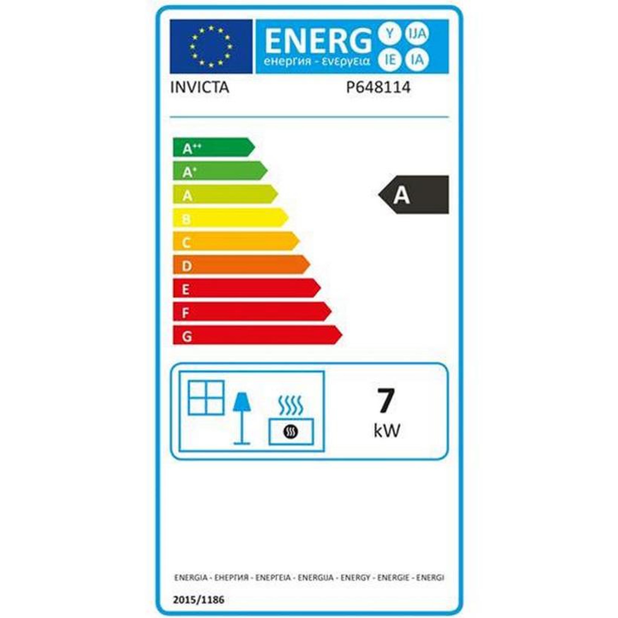 Voir la diapositive 2 : Invicta Poêle à bois fonte 7kw noir - p648114