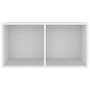 Voir la diapositive 3 : VIDAXL Boîte de rangement vinyles Blanc 71x34x36 cm Bois d'ingenierie