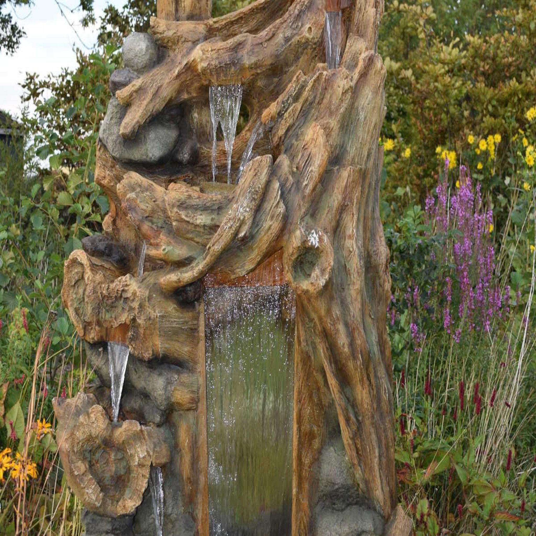 Voir la diapositive 4 : Ubbink Fontaine de jardin Sartene vieux troncs d'arbre avec cascade et éclairage LED - Ubbink
