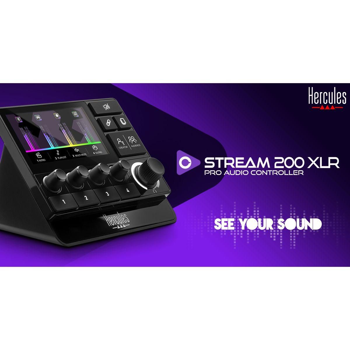 Hercules Boitier de contrôle Audio controller STREAM 200 XLR
