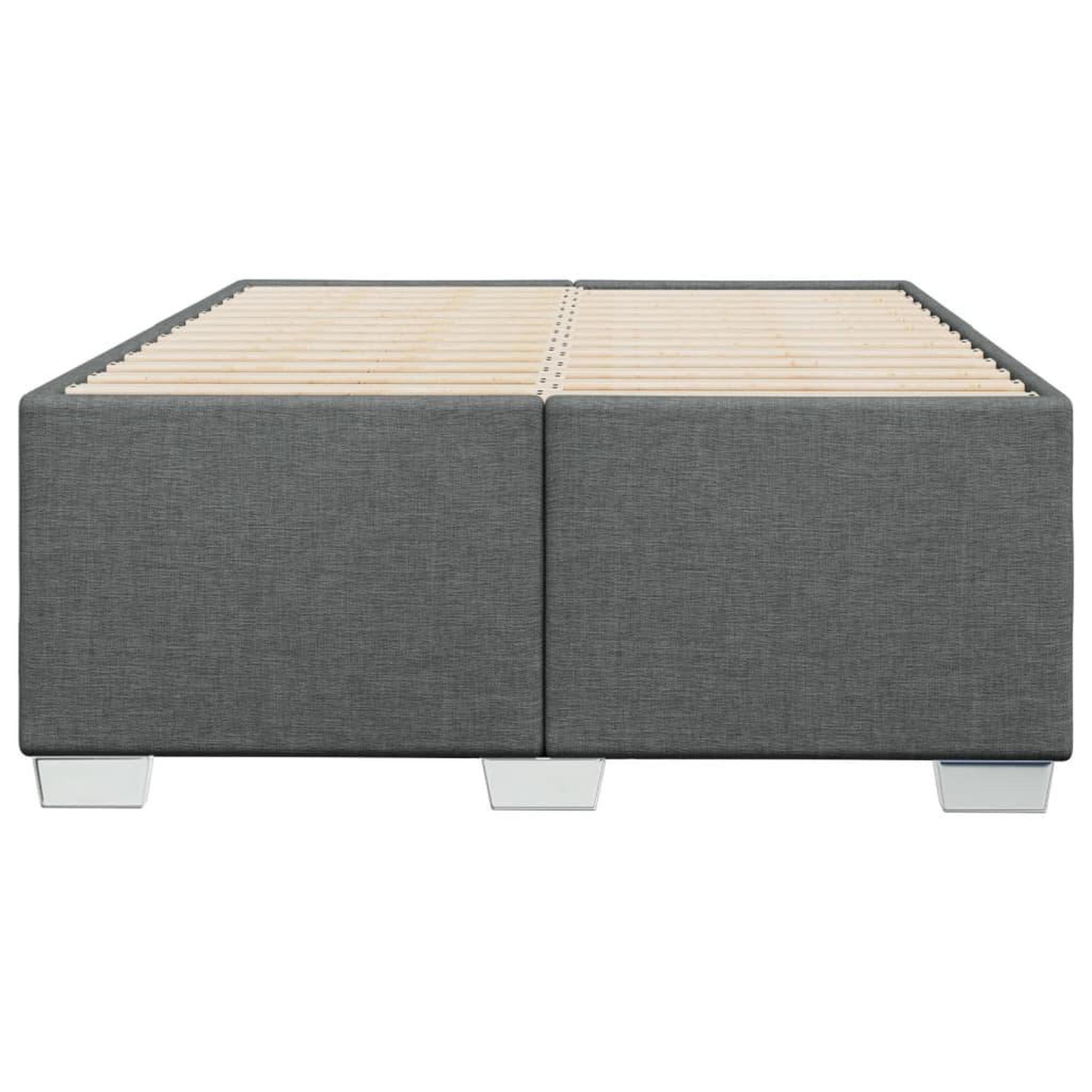 Voir la diapositive 4 : VIDAXL Cadre de lit sans matelas gris fonce 120x190 cm tissu